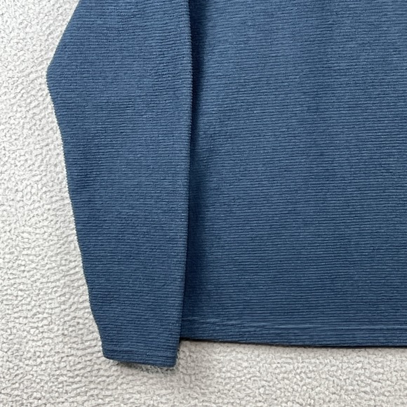 Simms Fishing Products Sweater Mens Small Blue 1/4 Zip Ribbed Chest Pocket - Picture 8 of 12
